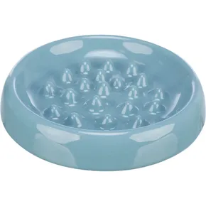 Slow Feed, kerámia tál lassú adagoláshoz, 0,25 l/o 18 cm, kék, szürke